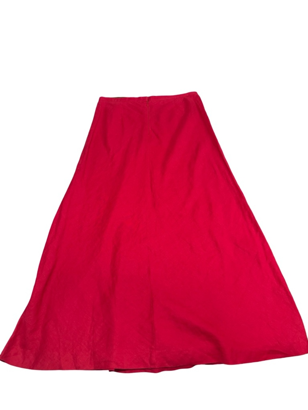 Spiegel Vintage  Red 100% Linen A-Line Skirt - Picture 5 of 7